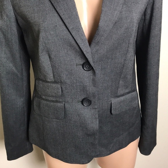Banana Republic Dark Gray Blazer Jacket Size 4 - Picture 3 of 7